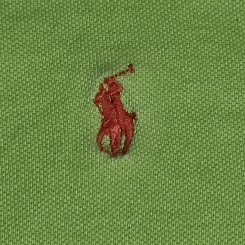 Polo Ralph Lauren‎ Men's XL Lime Green Polo Custom Fit Orange Pony